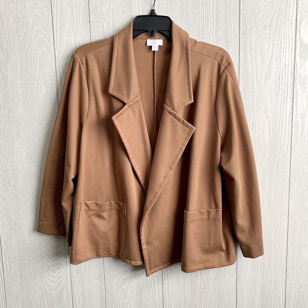 J Jill Brown Blazer Jacket Size Large